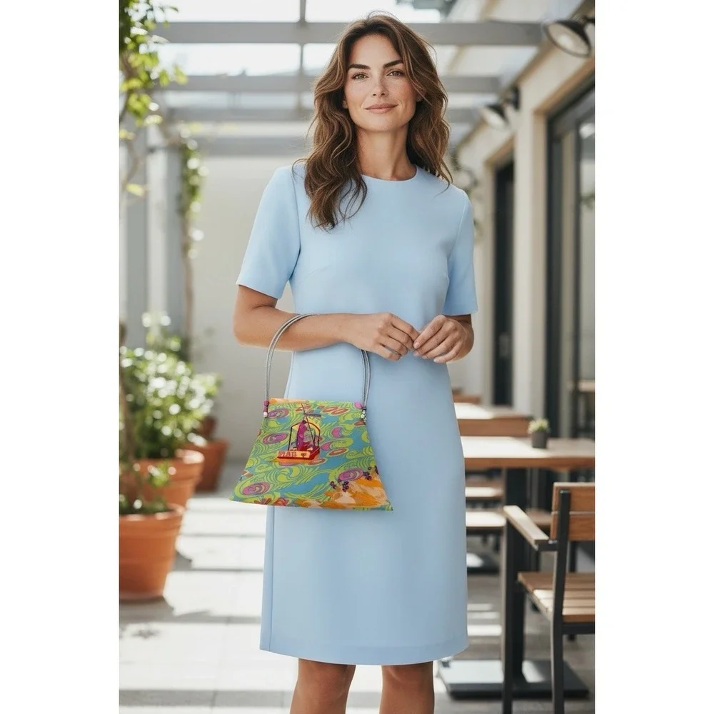 Beautiful‎ Pineda Covalín Silk Handbag Mexico